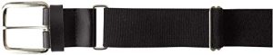 Champro Elastic Baseball Belt with 1.5-Inch Synthetic Leather Tab (Black, 24-48-Inch)