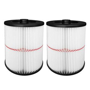 2 Pack Cartridge Filter for Shop Vac Craftsman 17816 9-17816 Wet/Dry Air Filter Replacement Part fit 5 Gallon & Larger Vacuum Cleaner