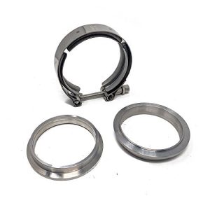 2.5 V Band Clamp & Interlocking Flange Set, Stainless Steel, Exhaust Clamps