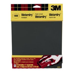 3M Wetordry Sandpaper, 1000-Grit, 9-Inch by 11-Inch, 5 Sheets - 9083NA-20