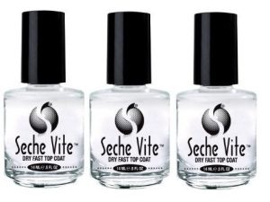 3 BOTTLES Seche Vite Dry Fast Top Coat .5 oz PROFESSIONAL Clear High Gloss 83005