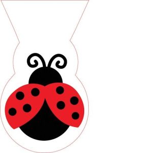 12-Count Cello Party Loot Bags, Ladybug Fancy