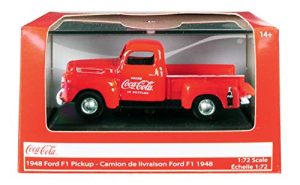 1948 Ford F1 Pickup Truck Coca-Cola Red 1/72 Diecast Model Car by Motorcity Classics 472001