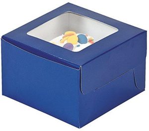 1 X Dozen Blue Cupcake Boxes