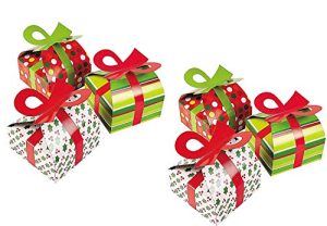 3D Christmas Gift Boxes With Bow - Party Favor & Goody Bags & Paper Goody Bags & Boxes; 24 Pack (2)