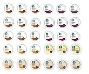 30 Count - Variety Pack of Starbucks Coffee K-Cups for All Keurig K Cup Brewers - (10 flavors, No DECAF, 3 K Cups each)