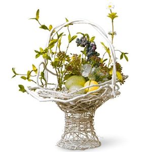 13.5 Decorated Basket with Eggs & Hydrangeas
