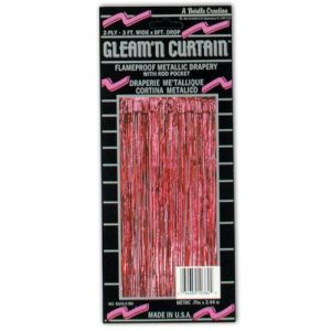1-Ply FR Gleam 'N Curtain (red) Party Accessory  (1 count) (1/Pkg)