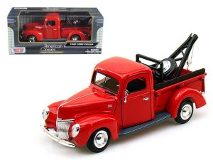 1940 Ford Pickup Red 1/24 Diecast Model Car by Motormax