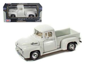 1956 Ford F-100 Pickup White 1/24 Diecast Car Model by Motormax