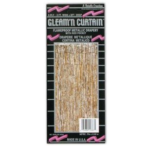 1-Ply Fr Gleam 'N Curtain (Gold) Party Accessory  (1 Count) (1/Pkg)