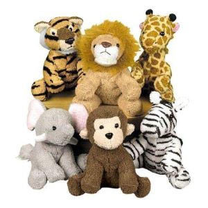 Assortment Suede Jungle Animal (1 Dozen) Zoo Party, Favors,, Gifts