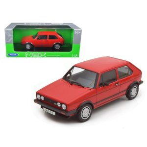 1983 Volkswagen Golf 1 GTI Red 1/18 Diecast Model Car by Welly