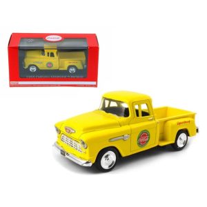 1955 Chevrolet Pickup Truck Stepside Coca Cola Yellow 1/43 Diecast Model by Motorcity Classics