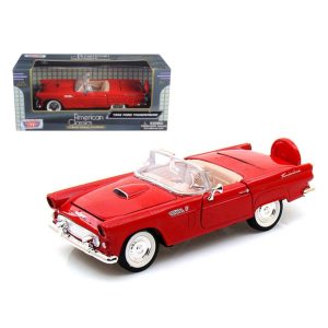 1956 Ford Thunderbird Convertible Red 1/24 Diecast Model Car by Motormax