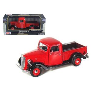 1937 Ford Pickup Truck Red 1/24 Diecast Car Model by Motormax