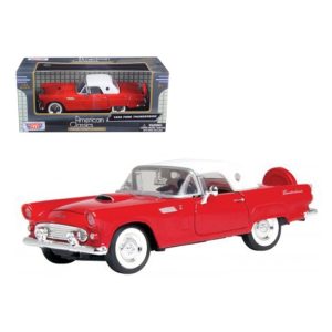 1956 Ford Thunderbird Red 1/24 Diecast Car Model by Motormax