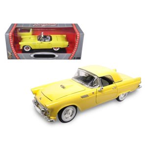 1955 Ford Thunderbird Yellow 1/18 Diecast Model Car by Road Signature