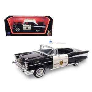 1957 Chevrolet Bel Air Police 1/18 Diecast Model Car by Road Signature