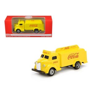 1947 Coca Cola Delivery Bottle Truck Yellow 1/87 Diecast Model by Motorcity Classics