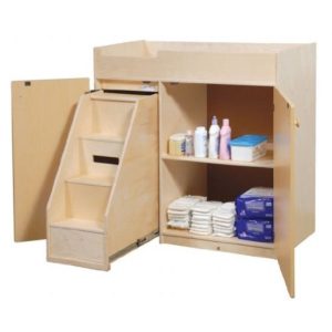 Changing Table with Slide Out Steps
