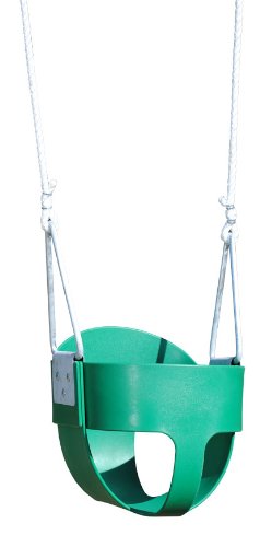 Creative Playthings Bucket Toddler Swing (Rope) Green
