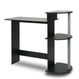 Furinno 11181BK/GY Compact Computer Desk, Black/Grey