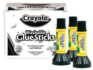Crayola Glue Sticks, Box of 12, Craft Glue, School Supplies