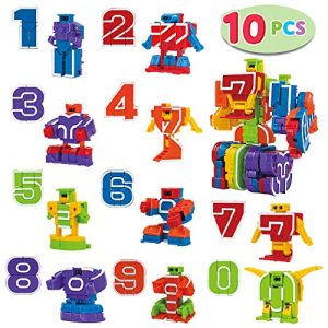 Joyin 10 Pcs Number Robot Action Figure Toys For Kids Number Learning, Birthday Party, School Classroom Rewards, Carnival Prizes, Education Toy, Easter Basket Stuffers, Christmas Stocking Stuffers