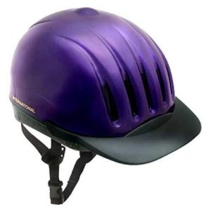Equi-Lite Horse Riding Helmet for Kids | Adjustable Schooling Helmets for New to Intermediate Equestrian Riders, Medium, Purple