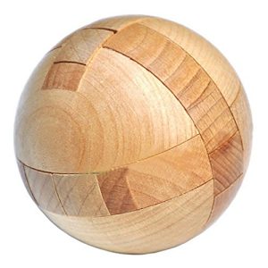 Kingou Wooden Puzzle Magic Ball Brain Teasers Toy Intelligence Game Sphere Puzzles For Adults/Kids