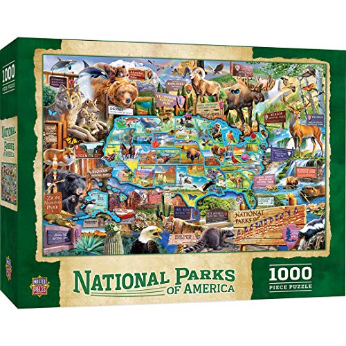 Masterpieces National Parks Of Amercia, Jigsaw Puzzle, Maps, 1000 Pieces